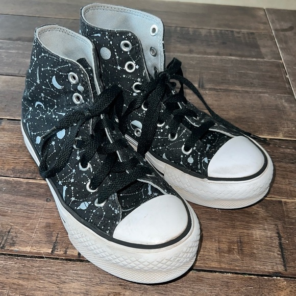 Converse Chuck All Star Size 2 Junior Hi Top Sneaker Constellations - Picture 1 of 8